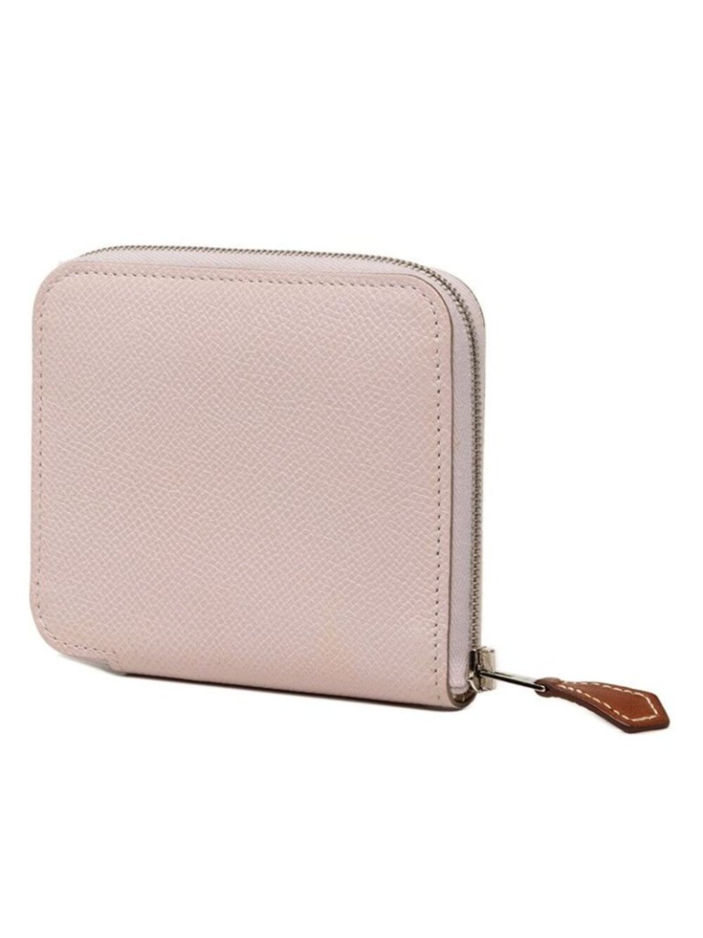 ★SOLD★ Hermes Azap Silk in Compact Coin Case Wallet Mauveper Pink Veau - Picture 2 of 6